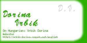 dorina vrbik business card